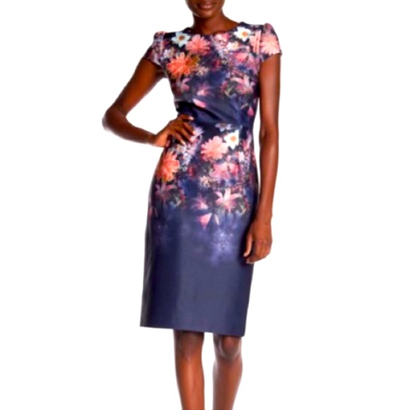 Betsey Johnson Dresses & Skirts - 🌷 Betsey Johnson Navy Floral Sheath Midi Dress 💕